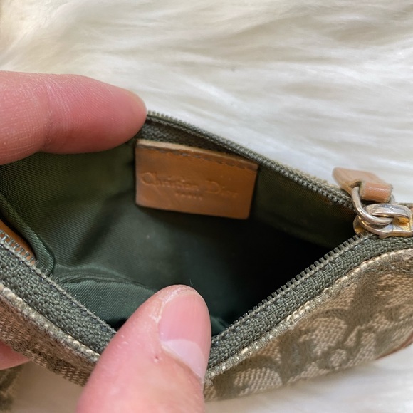 Authentic vintage Dior green trotter mini saddle with coin bag - Picture 11 of 15